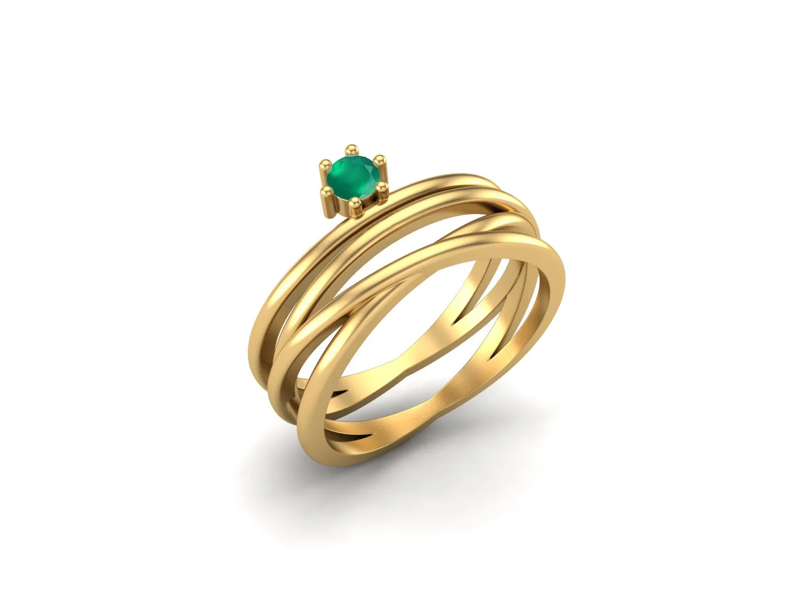 0.16 CT Green Onyx Engagement Ring 925 Sterling Silver Twisted Wedding Ring