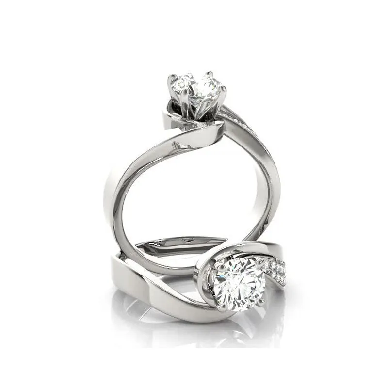 1.0 ct Round Diamond Unique Ring Set