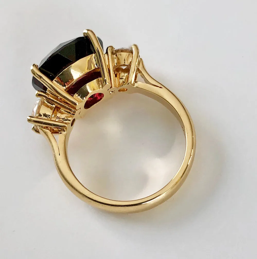 10.73 Carat Natural Spinel Diamond Ring 18 Karat