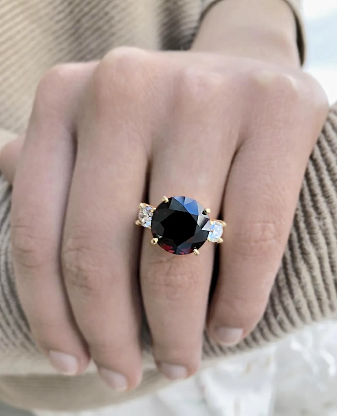 10.73 Carat Natural Spinel Diamond Ring 18 Karat