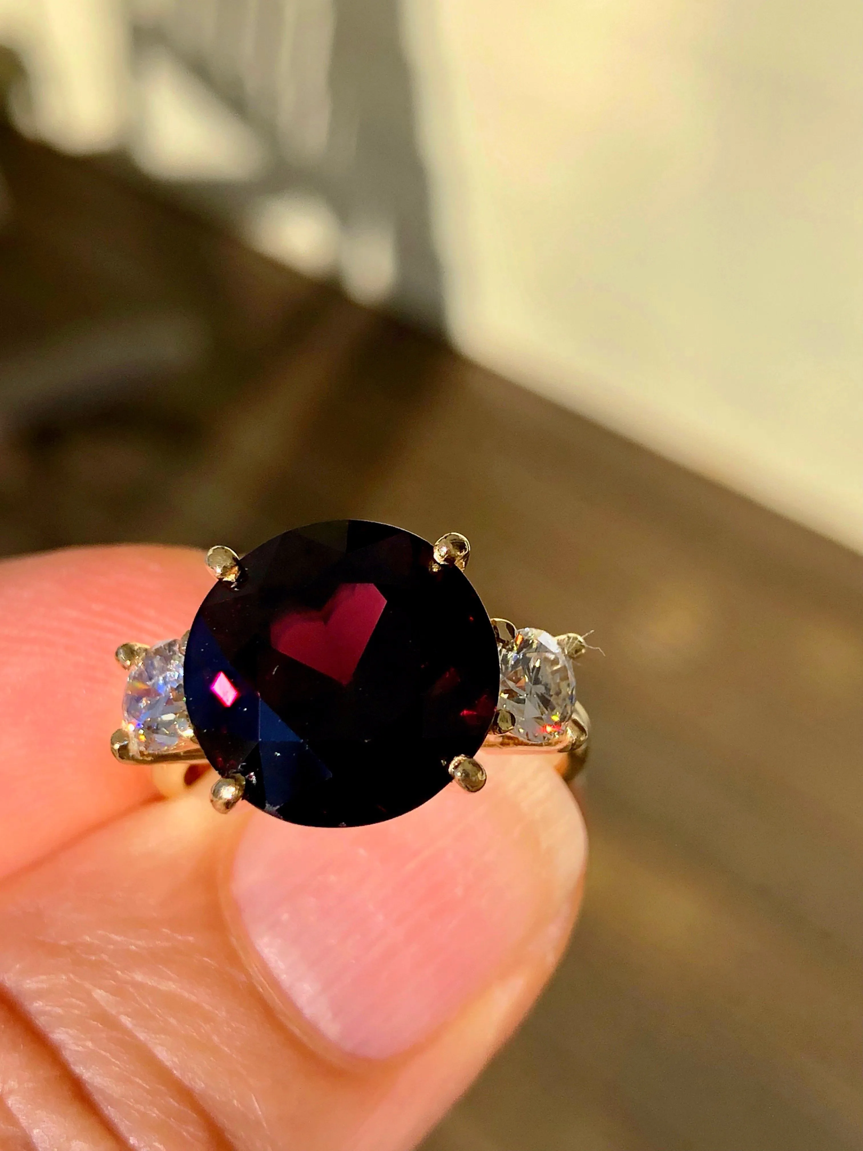 10.73 Carat Natural Spinel Diamond Ring 18 Karat