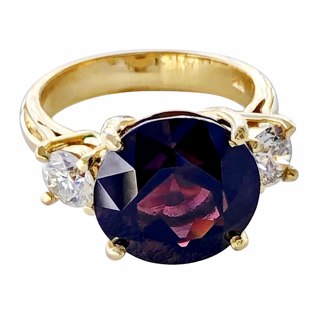 10.73 Carat Natural Spinel Diamond Ring 18 Karat