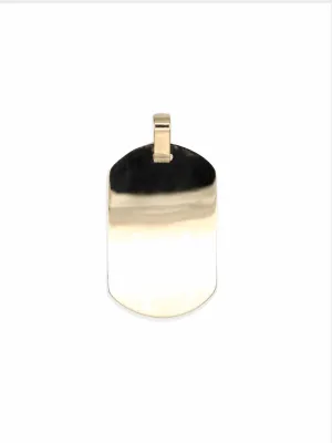 10k Classic Dog Tag Pendant