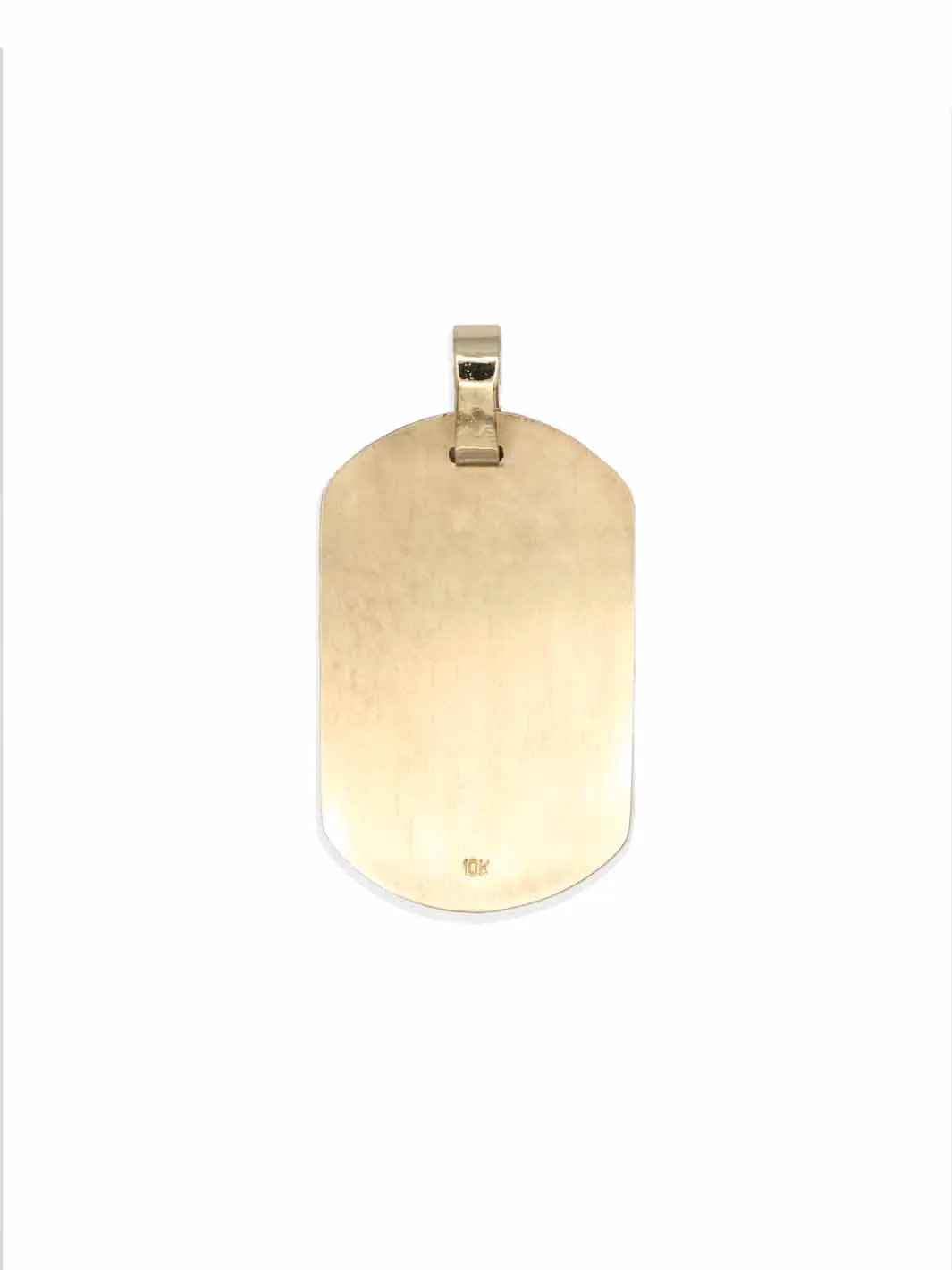 10k Classic Dog Tag Pendant