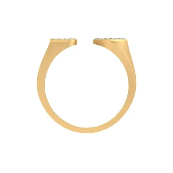 10k Initial Letter Natural Diamonds Stylish Rings SR26400