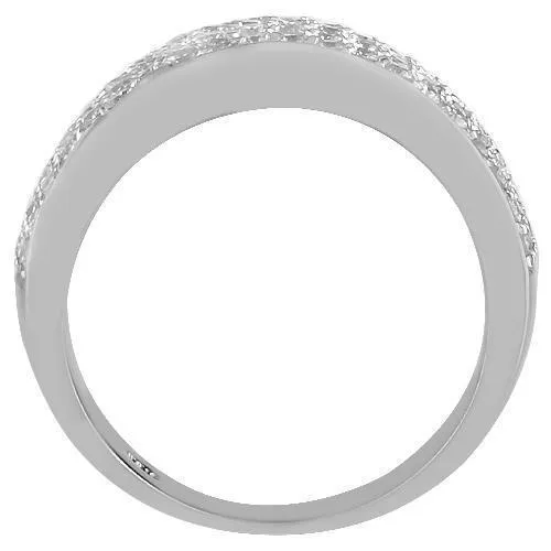 10K Solid White Gold Mens Diamond Wedding Ring Band 2 Ctw