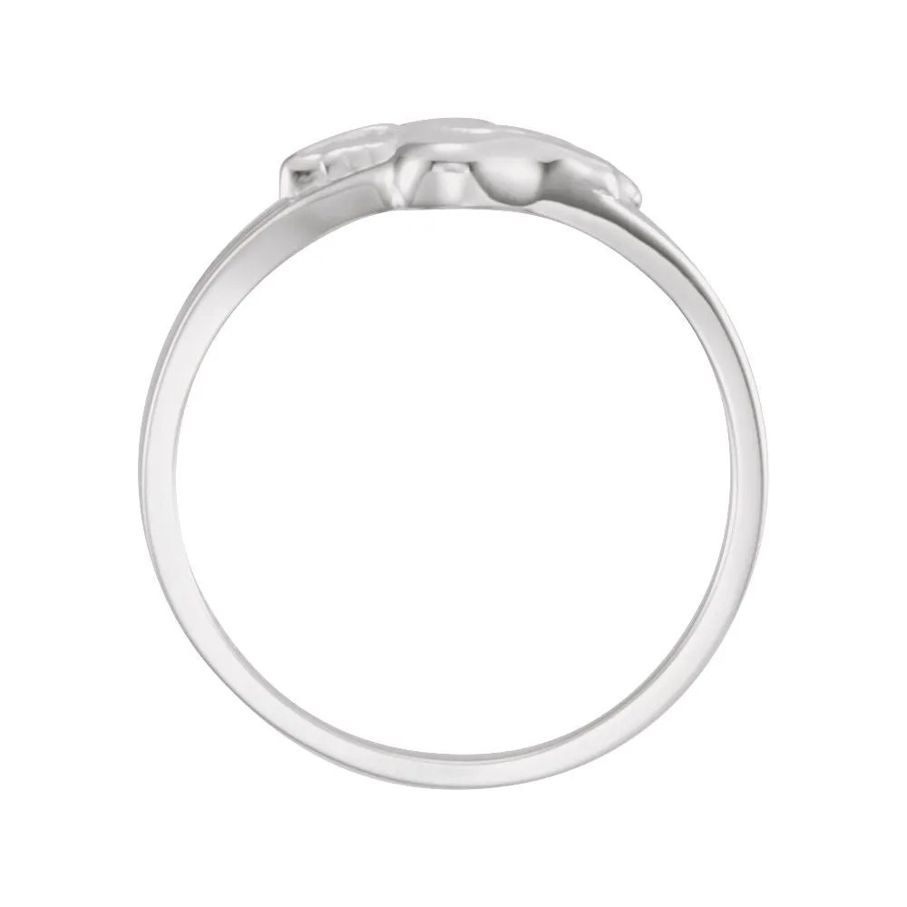 10k Yellow Gold Cherub Ring, Size 7