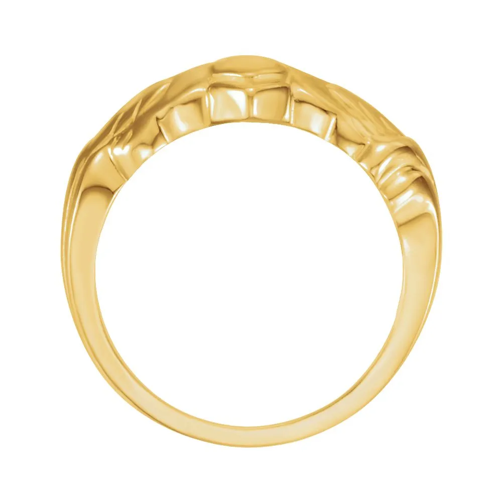 10k Yellow Gold Holy Spirit Heart Ring, Size 7