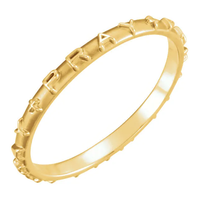 10k Yellow Gold Pray Ring Size 5