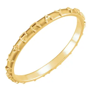 10k Yellow Gold Pray Ring Size 6