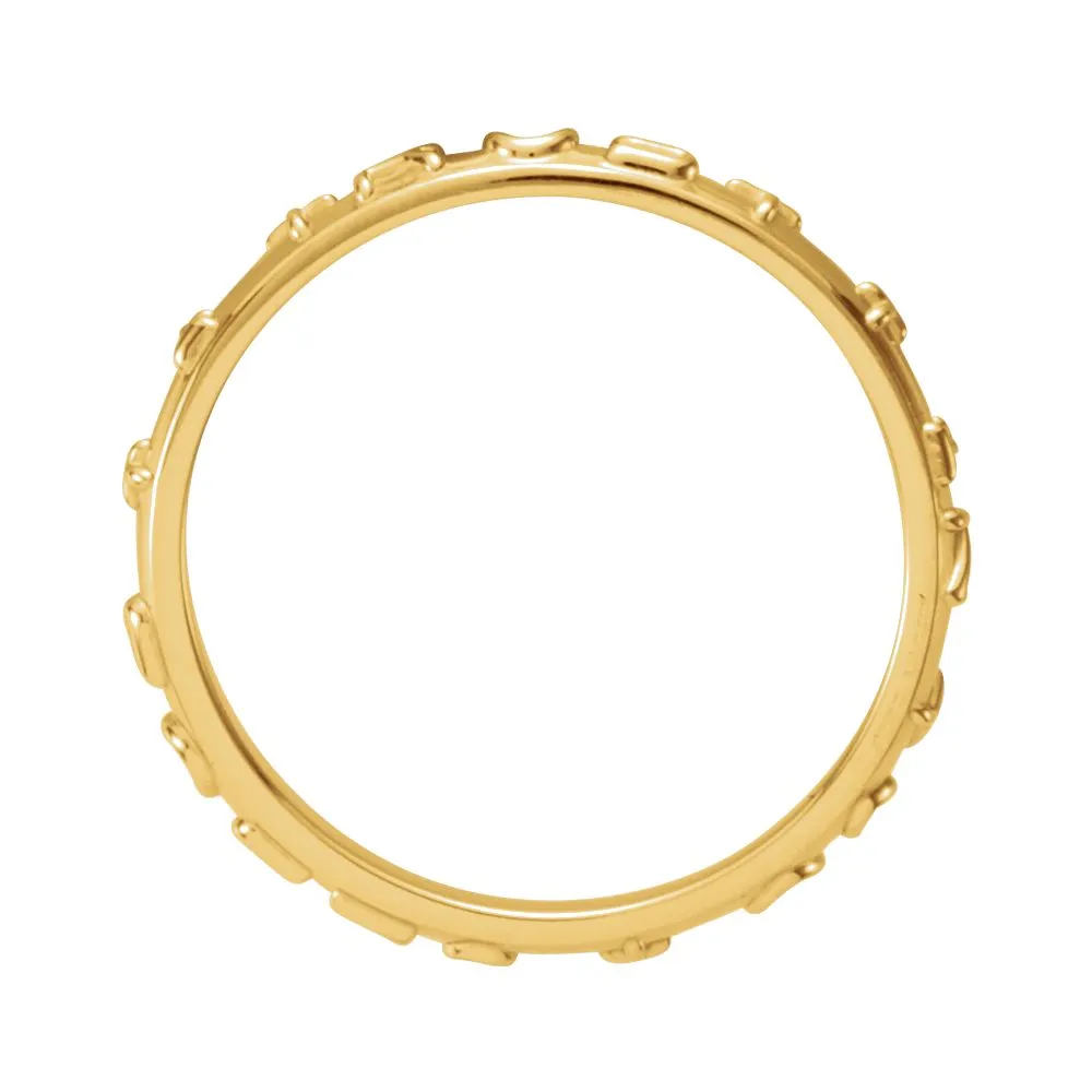 10k Yellow Gold Prayer Ring, Size 10