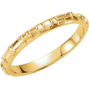 10k Yellow Gold Prayer Ring, Size 10