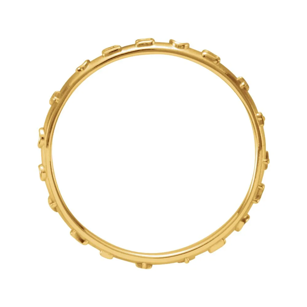 10k Yellow Gold Prayer Ring, Size 7