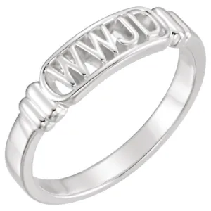 10k Yellow Gold What Would Jesus Do Ring, Size 9