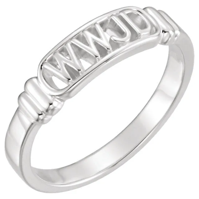 10k Yellow Gold What Would Jesus Do Ring, Size 9