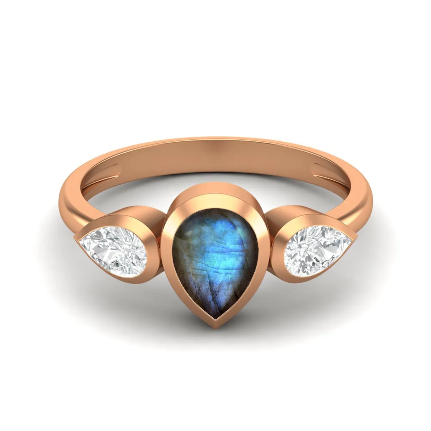 1.25 Cts Labradorite 925 Sterling Silver Ring For Women Anniversary Gift