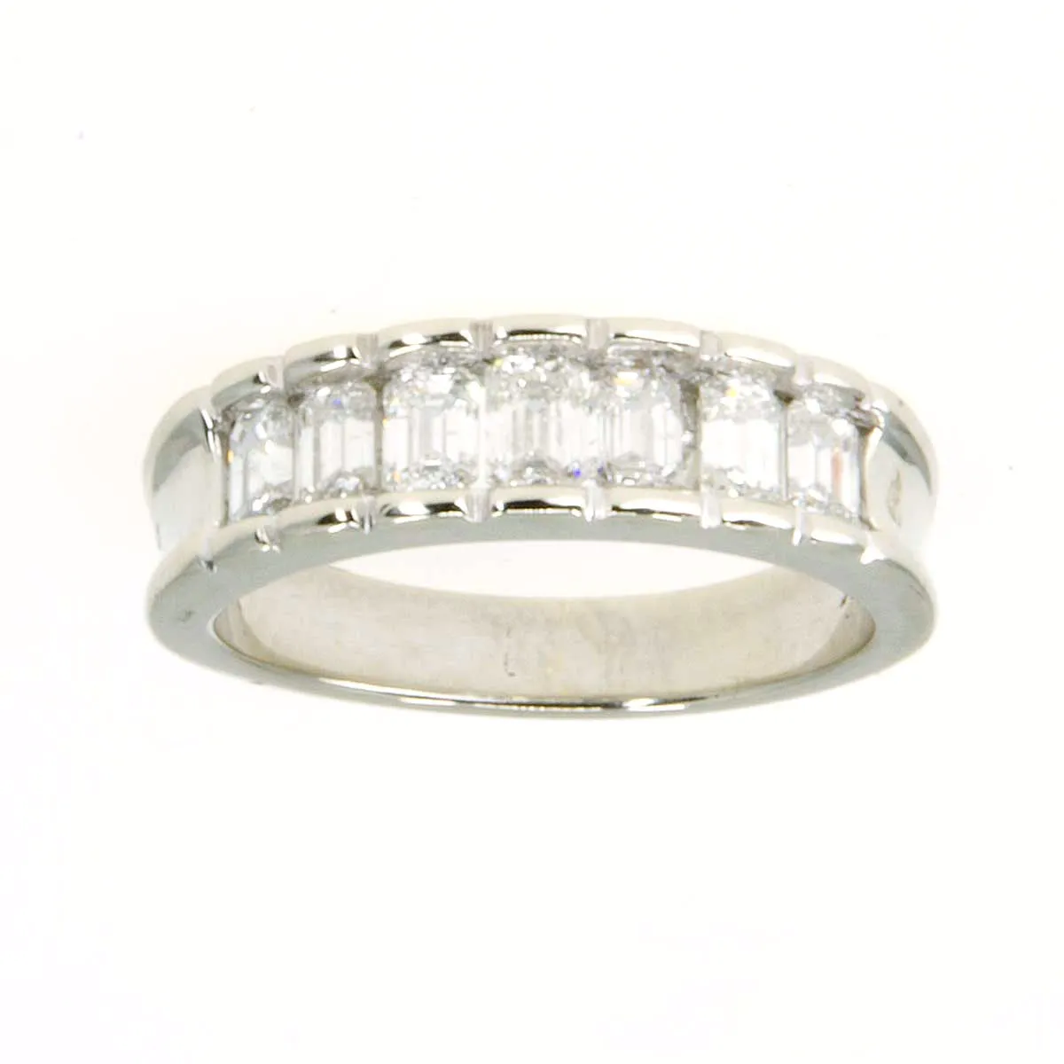1.40ct Emerald Cut Diamond Wedding Band