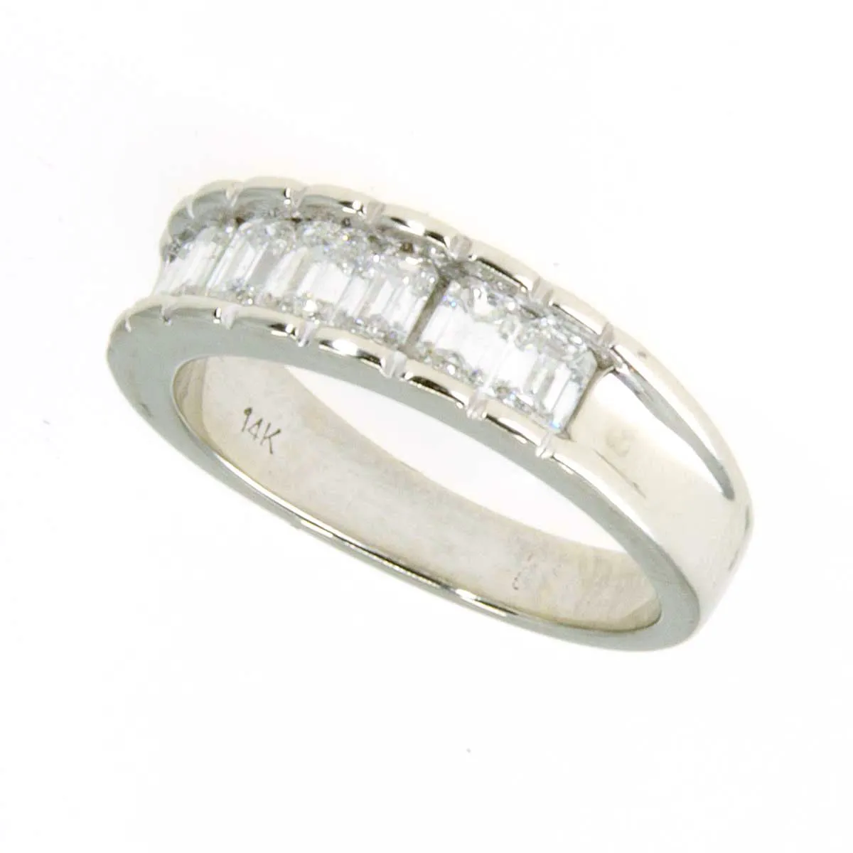 1.40ct Emerald Cut Diamond Wedding Band