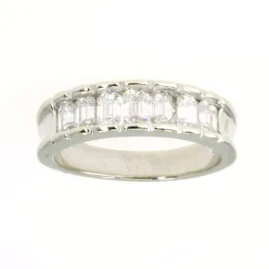 1.40ct Emerald Cut Diamond Wedding Band