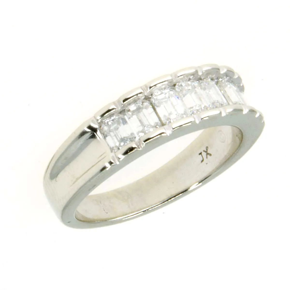1.40ct Emerald Cut Diamond Wedding Band