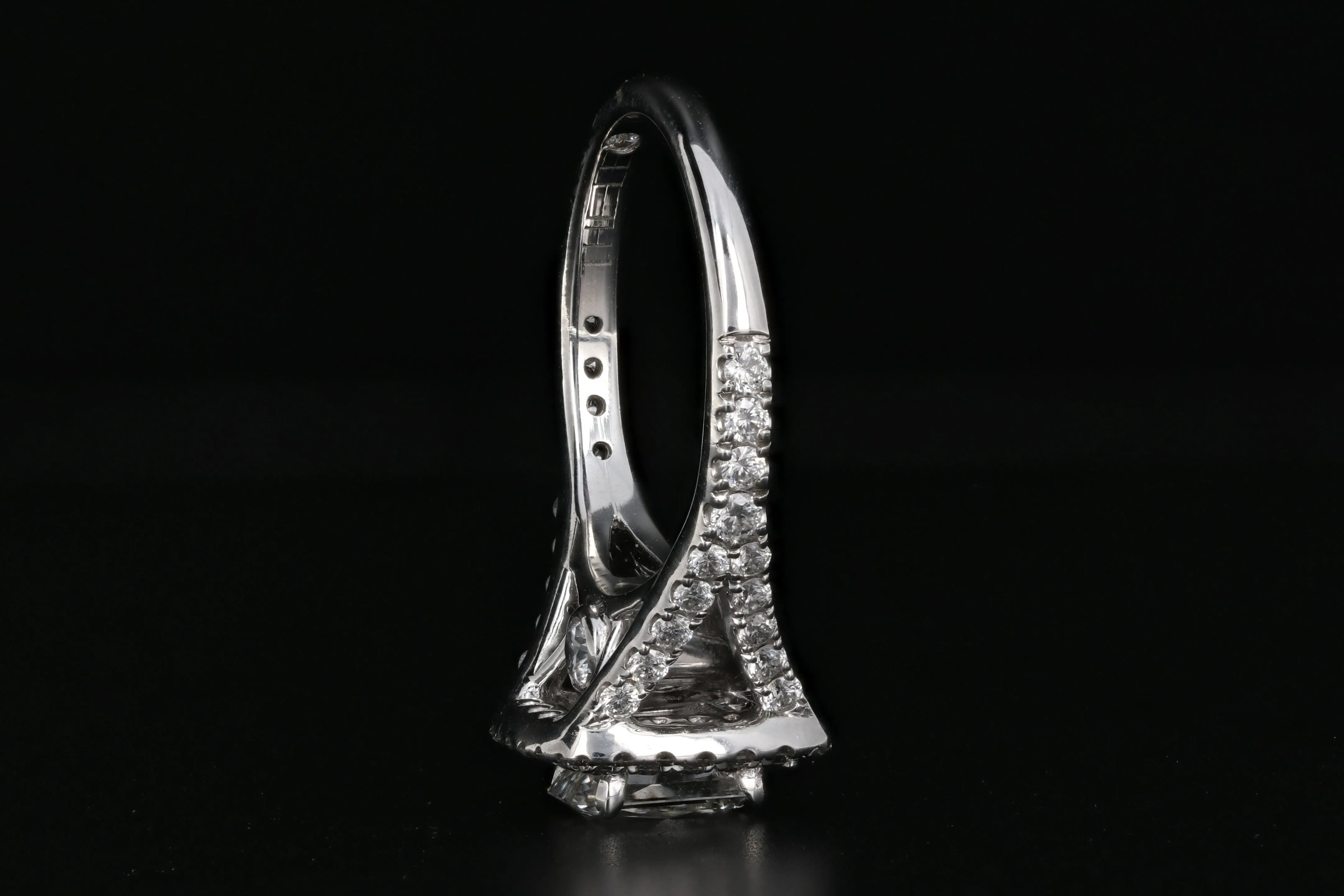 14K White Gold .97 CT Radiant Cut Diamond Engagement Ring GIA Certified