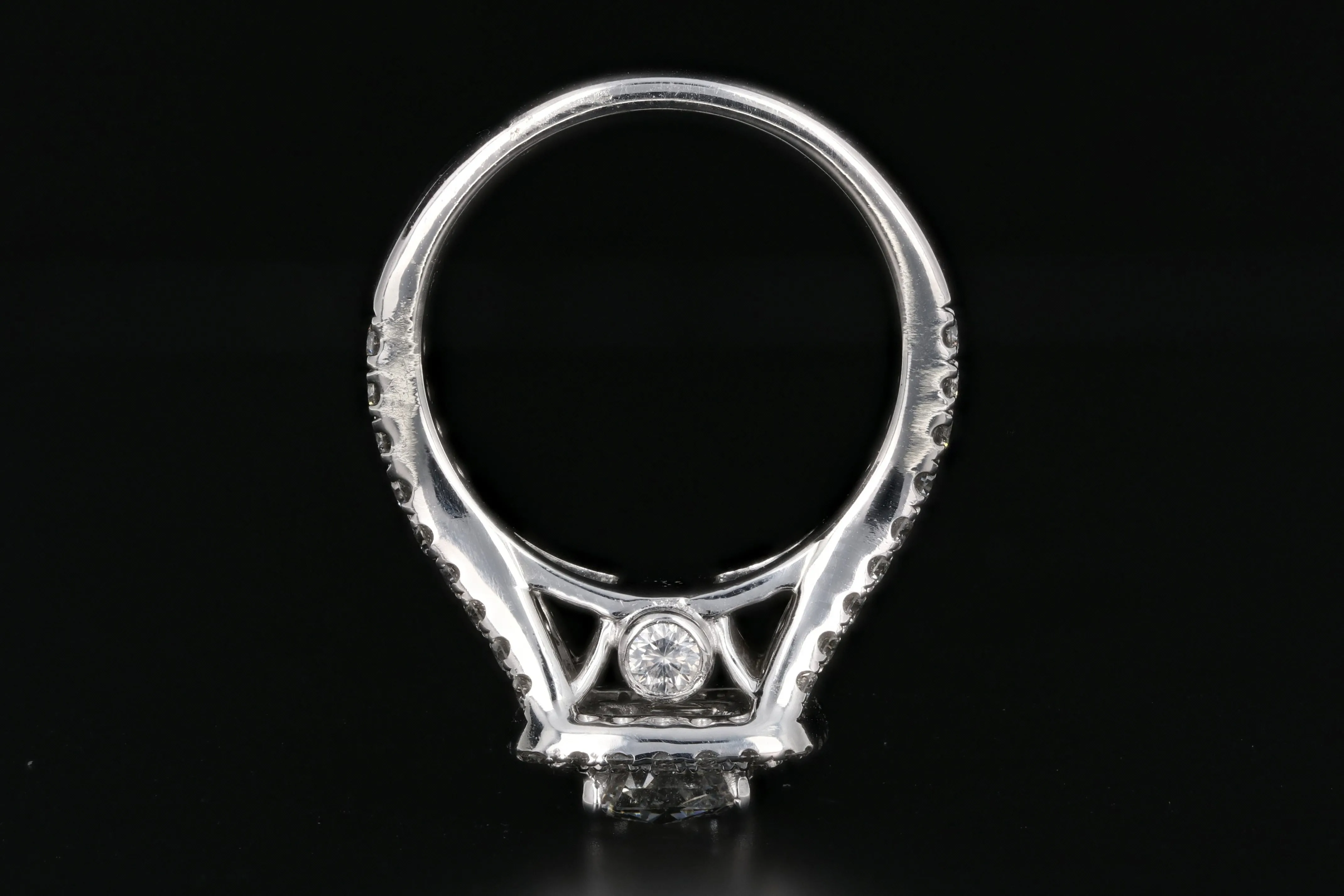 14K White Gold .97 CT Radiant Cut Diamond Engagement Ring GIA Certified