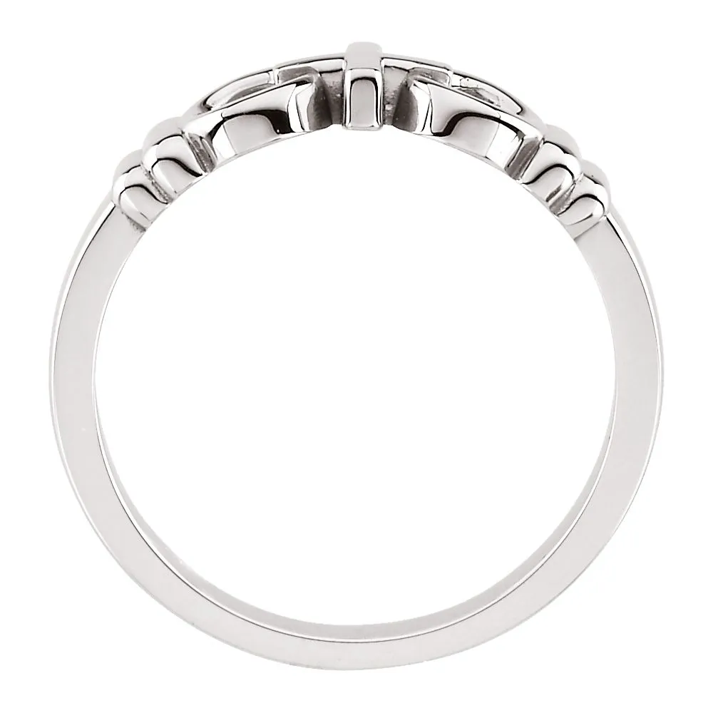 14k White Gold Joined By Christ™ Ring, Size 6
