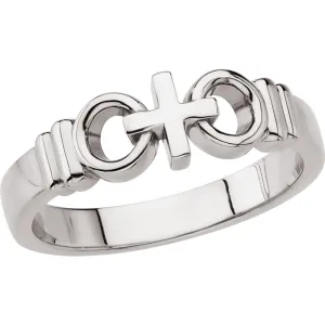 14k White Gold Joined By Christ™ Ring, Size 6
