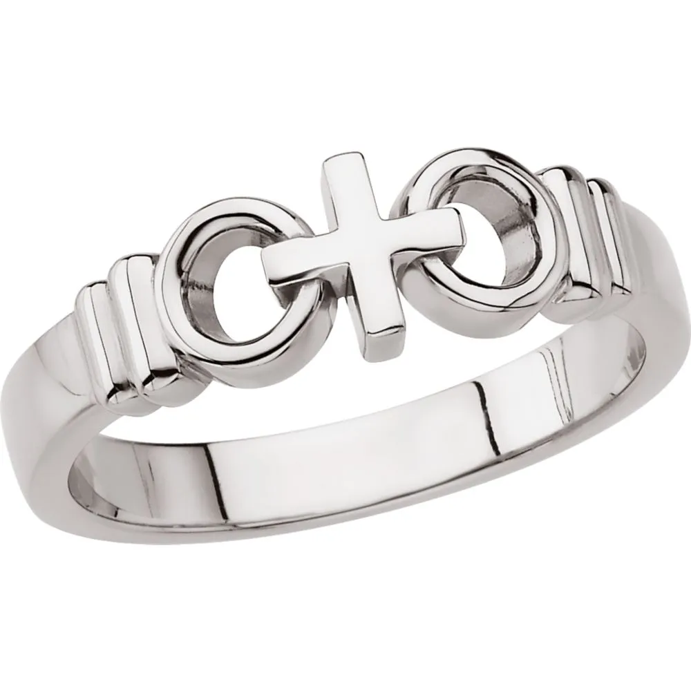 14k White Gold Joined By Christ™ Ring, Size 6