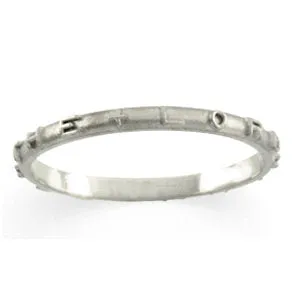 14k White Gold Prayer Ring, Size 8
