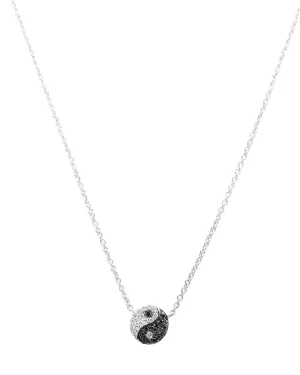14k White Gold Yin/Yang Necklace