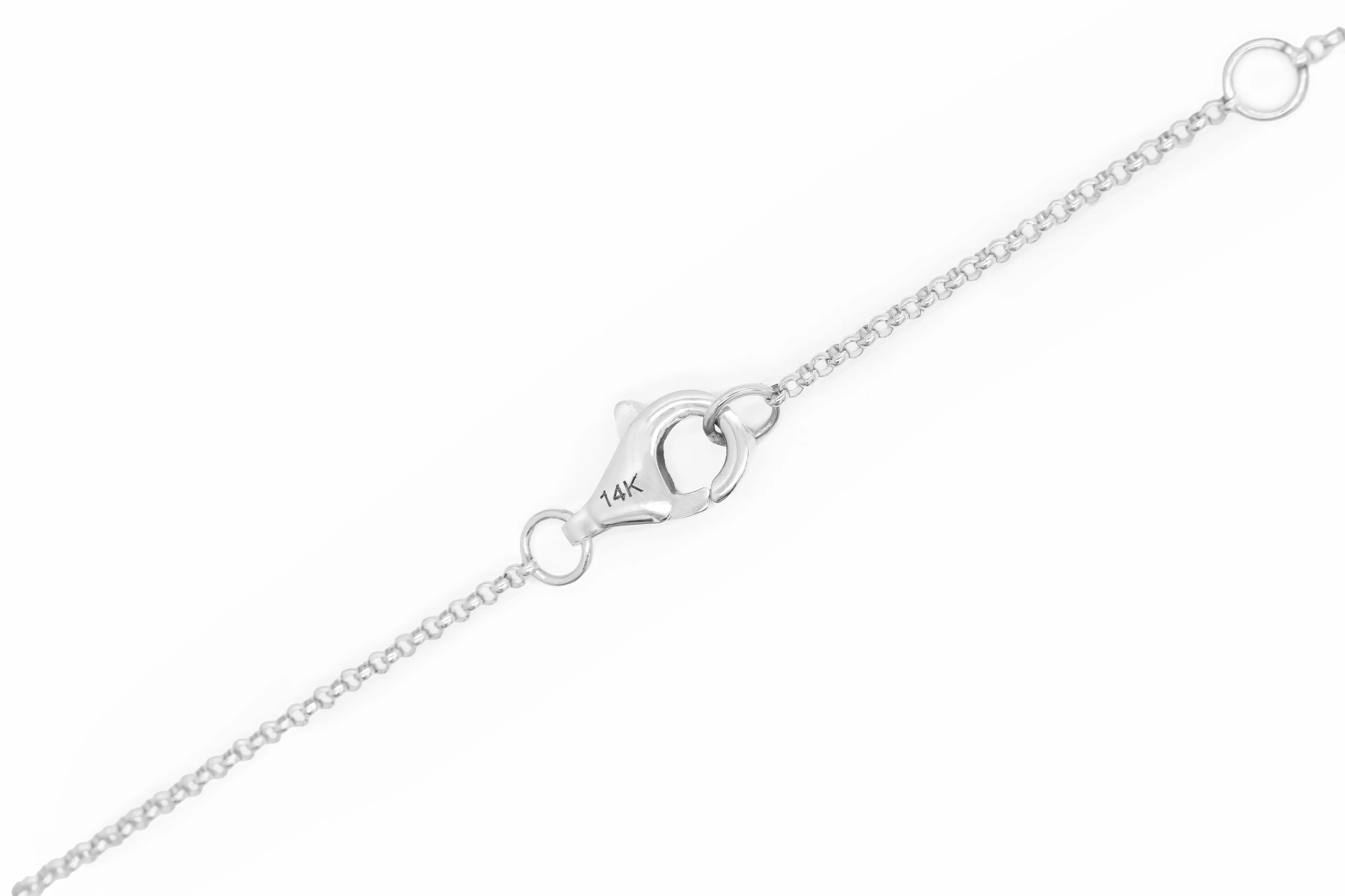 14k White Gold Yin/Yang Necklace