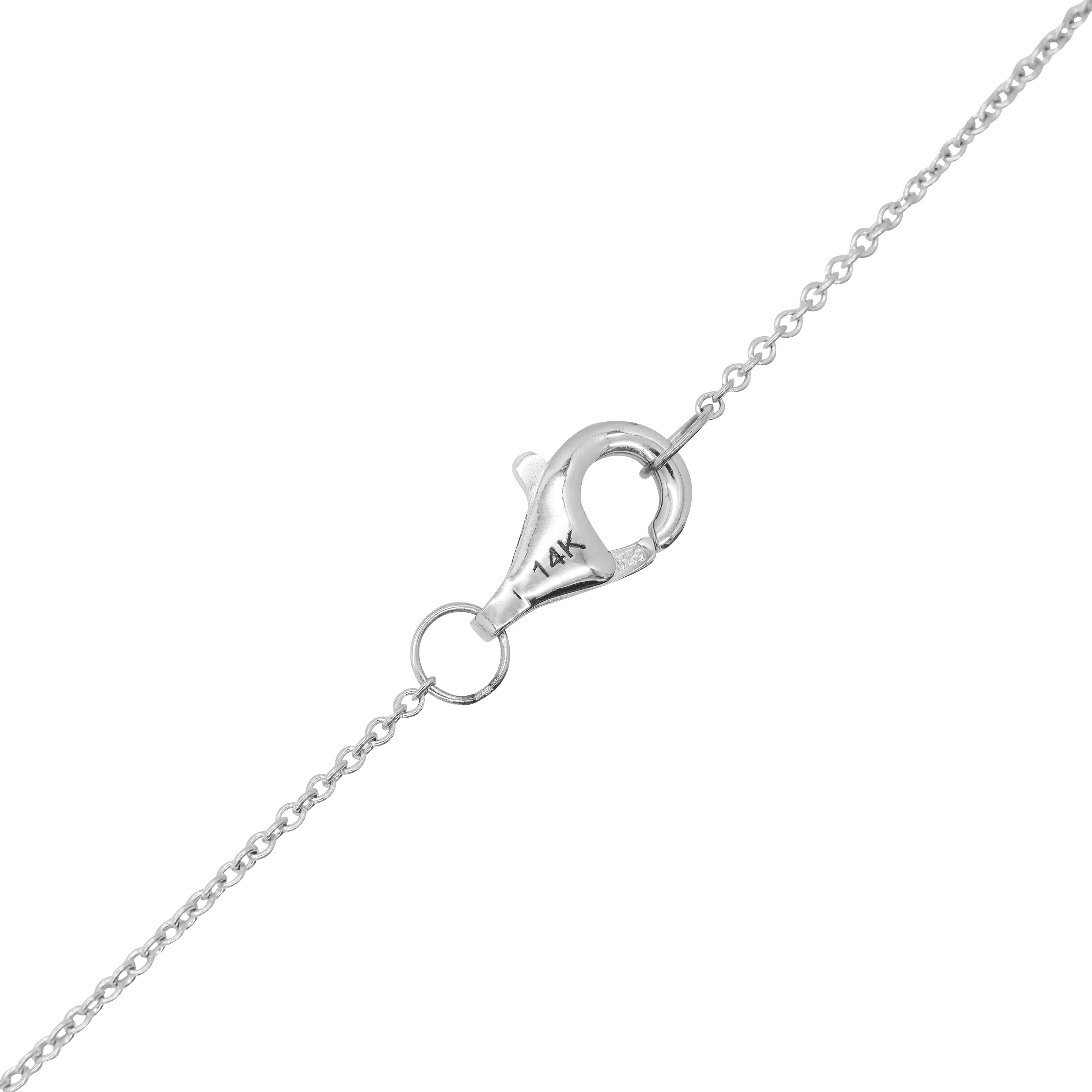 14k White Gold Yin/Yang Necklace