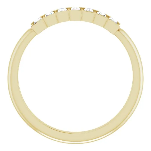 14K Yellow 1/4 CTW Diamond Stackable Ring
