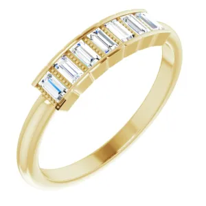 14K Yellow 1/4 CTW Diamond Stackable Ring