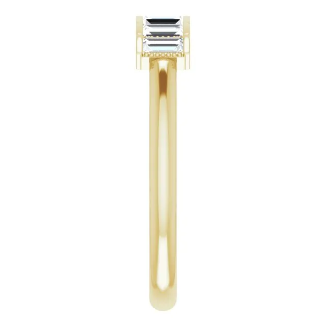 14K Yellow 1/4 CTW Diamond Stackable Ring