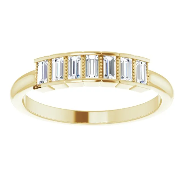 14K Yellow 1/4 CTW Diamond Stackable Ring
