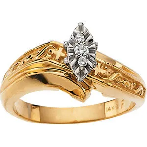 14k Yellow Gold Band for matching Engagement Ring, Size 7