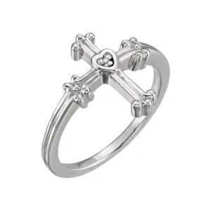 14k Yellow Gold Cross Ring, Size 7