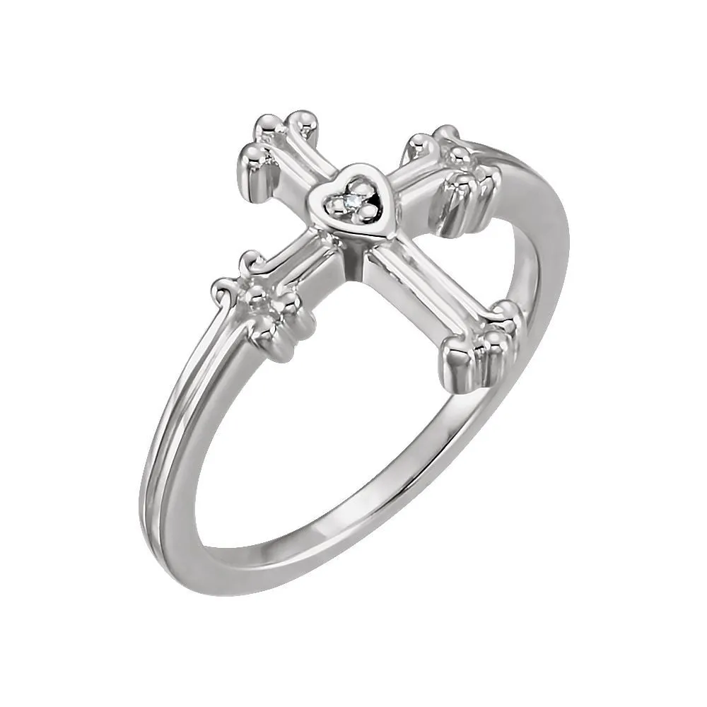 14k Yellow Gold Cross Ring, Size 7