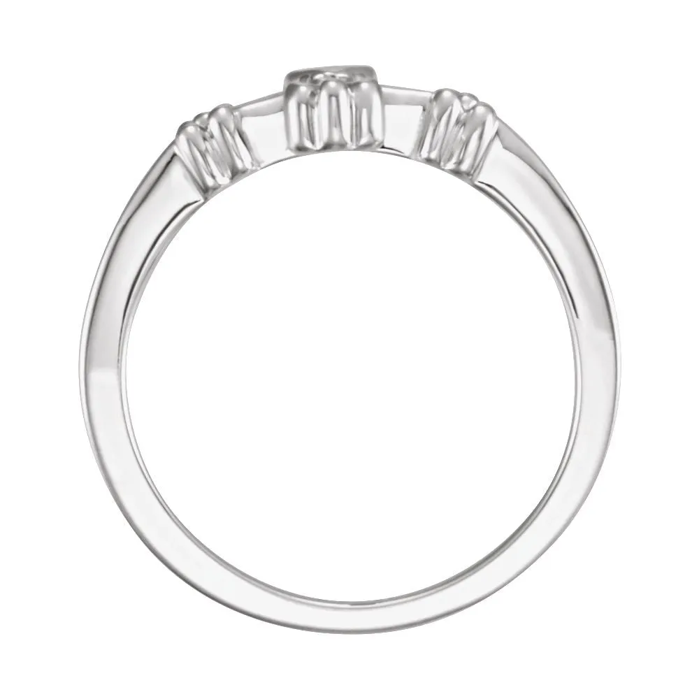 14k Yellow Gold Cross Ring, Size 7