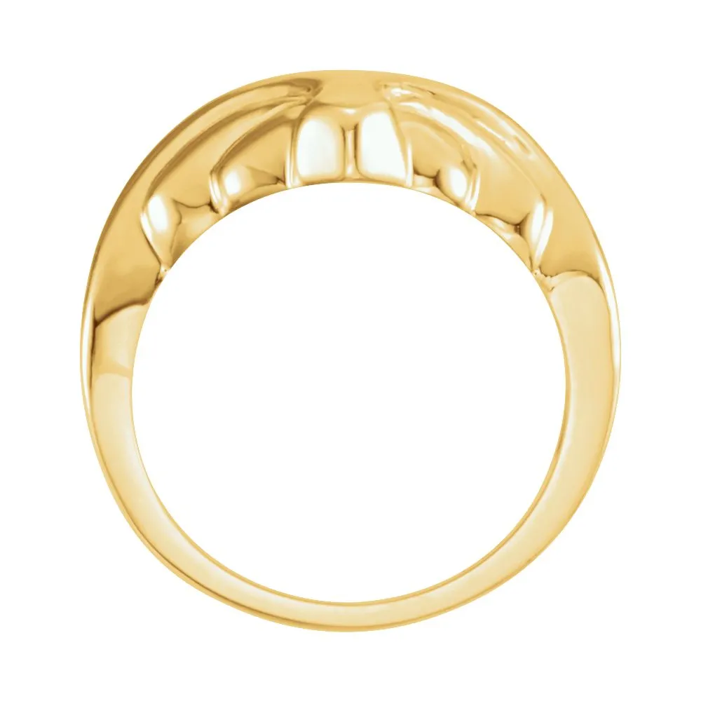14k Yellow Gold Holy Spirit Dove Ring, Size 11