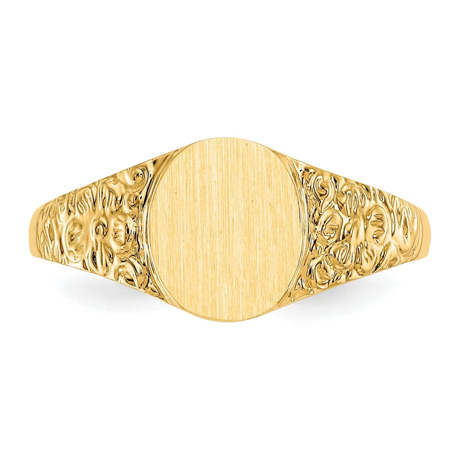 14k Yellow Gold Polished Signet Ring