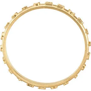 14k Yellow Gold Prayer Ring Size 8