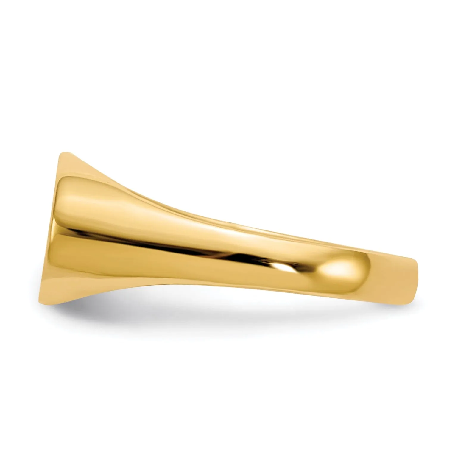 14k Yellow Gold Solid Back Signet Ring