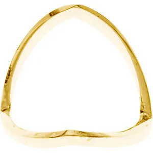 14k Yellow Gold V Shaped African Band, Size 6