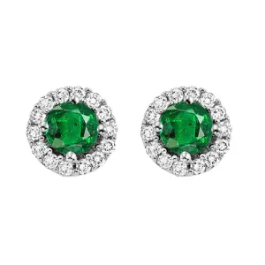 14KT White Gold & Diamond Classic Book Color Ensembles Fashion Earrings  - 1/8 ctw
