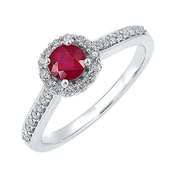 14KT White Gold & Diamond Classic Book Color Ensembles Fashion Ring  - 1/3 ctw