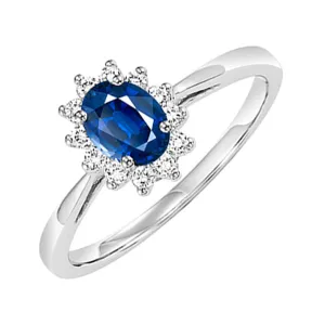 14KT White Gold & Diamond Classic Book Color Ensembles Fashion Ring  - 1/5 ctw