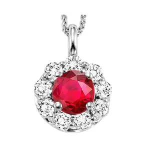 14KT White Gold & Diamond Classic Book Color Ensembles Neckwear Pendant  - 1/2 ctw